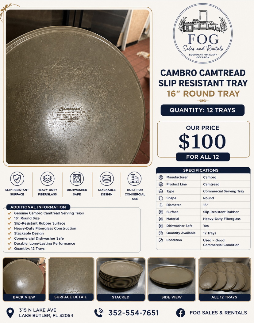 Cambro Camtread Slip Resistant 16" Round Tray